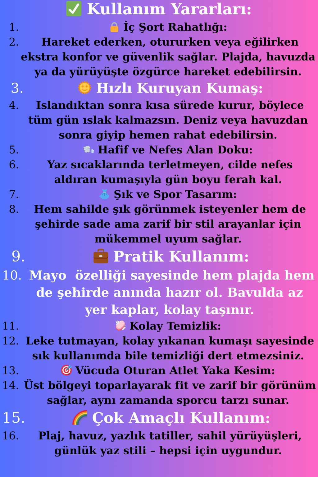 Şortlu Kadın Plaj Elbisesi Siyah – Atlet Yaka Yazlık Deniz Elbisesi Kolay Kurur
