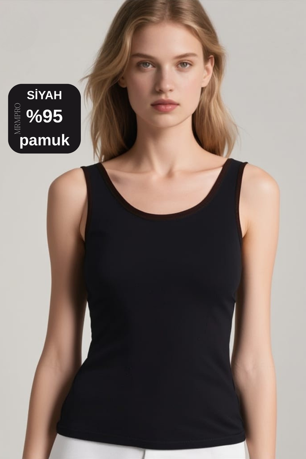 Kadın Kalın Askılı Atlet Boddy 5 Adet Set 5 Renk