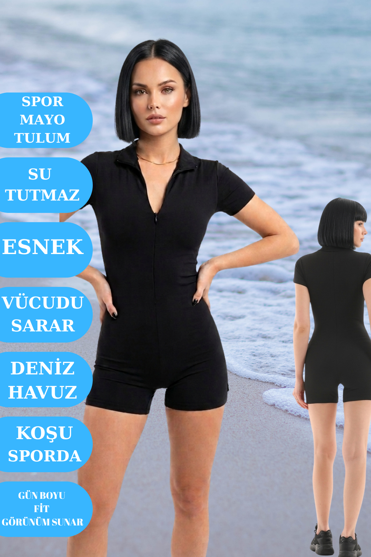 Havuz / Deniz Mayo Tulum Yüzücü / Deniz Şortlu Tulum/ Hızlı Kurur