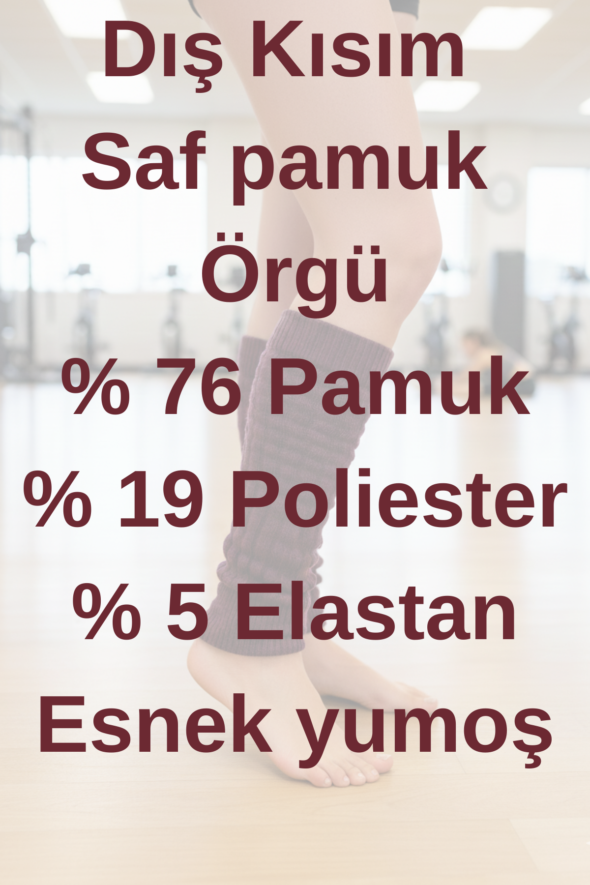 Tozluk Kadın Bordo Kışlık Uzun Pamuklu 1-Çift