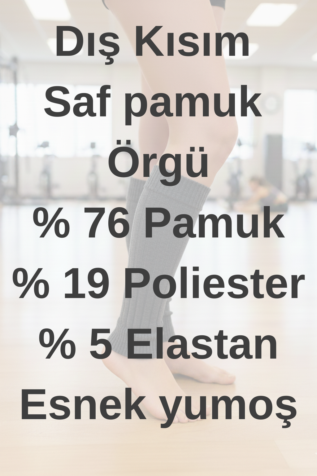 Tozluk Kadın Koyu Gri Esnek Triko Kışlık Diz Altı 1-Çift