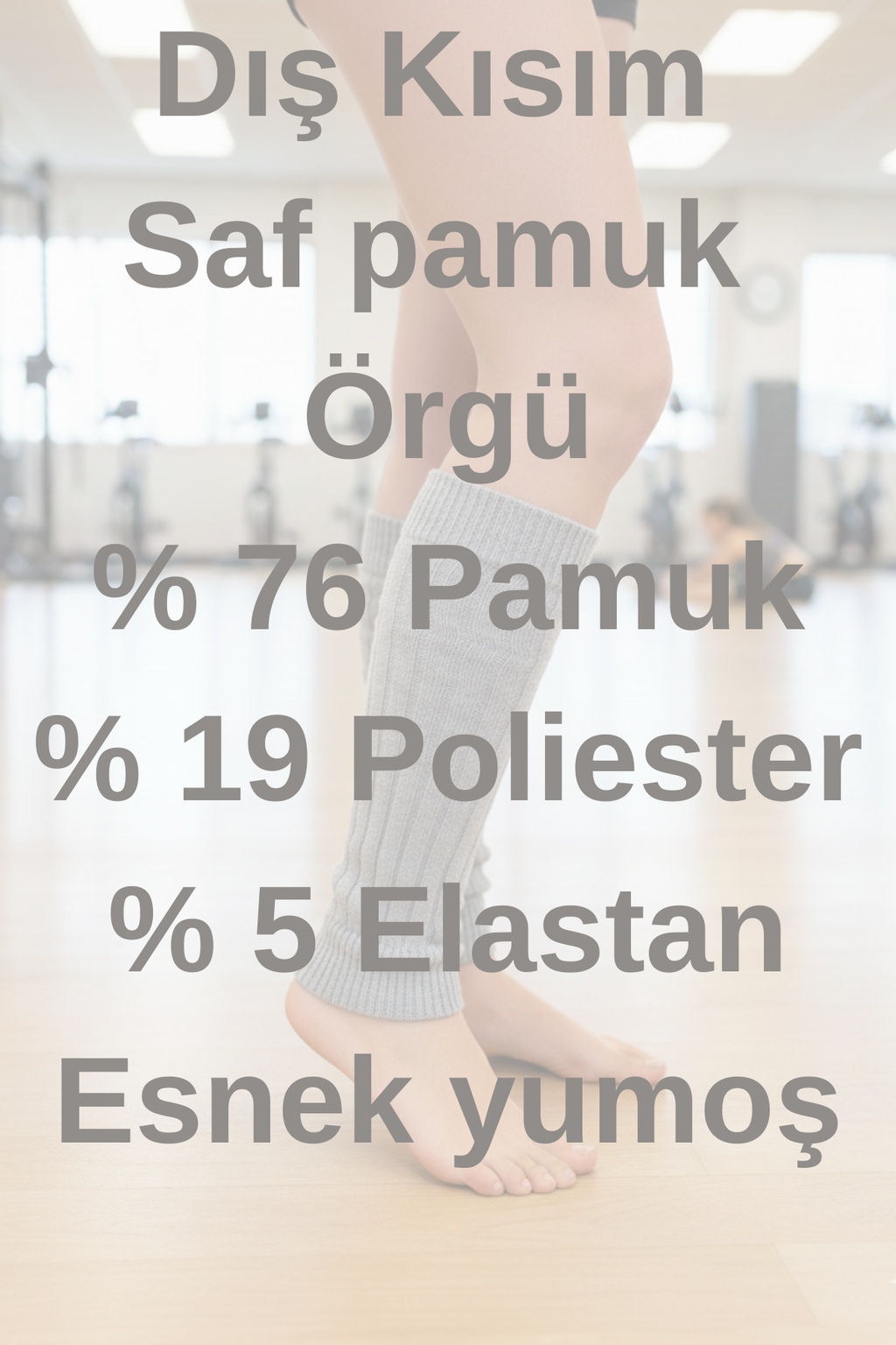 Tozluk Kadın Gümüş rengi Triko Kışlık Baldır Isıtıcı 1-Çift