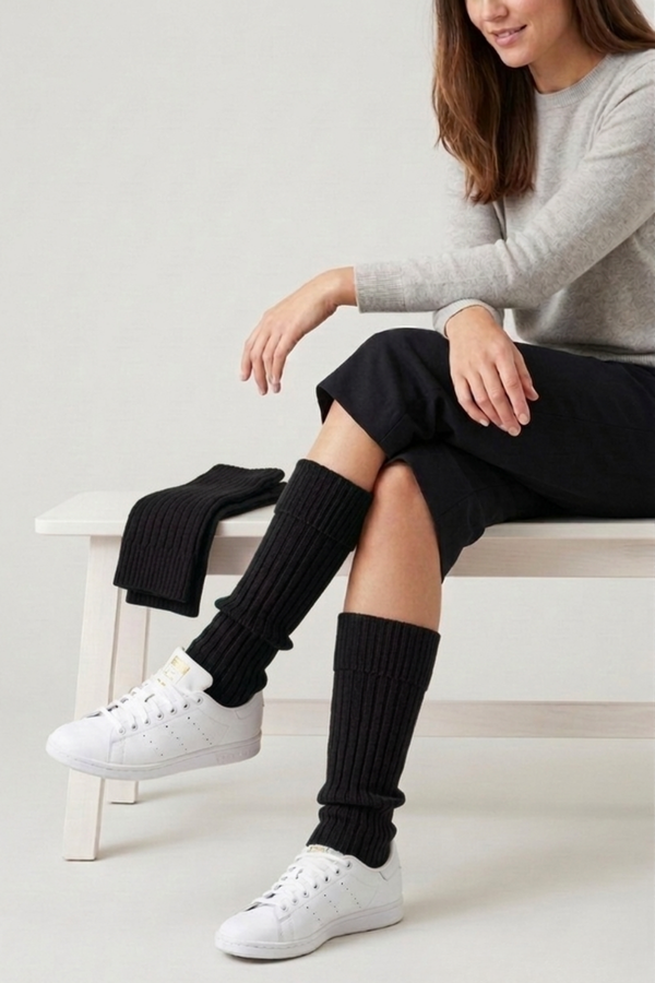 Tozluk Kadın Siyah Triko Mevsimlik Bilek Sıkılaştırıcı Özellikli 1-Çift